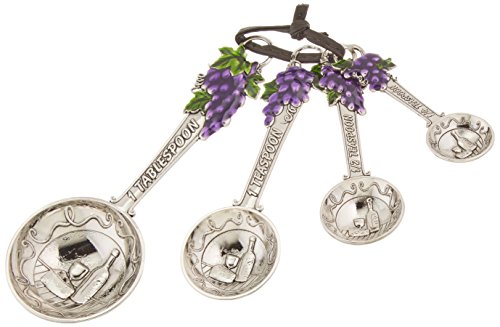 Ganz 4-Piece Measuring Spoons Set with Color, Grapes