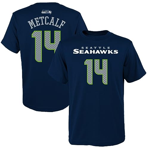 Outerstuff Youth DK Metcalf College Navy Seattle Seahawks Mainliner Name & Number T-Shirt