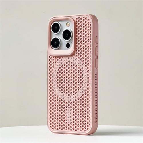Étui magnétique en maille pour iPhone 14 Pro Max coque respirante anti-surchauffe