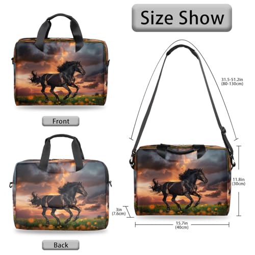 Bolso para laptop Black Horse Sunset 16 pulg. miniatura 5