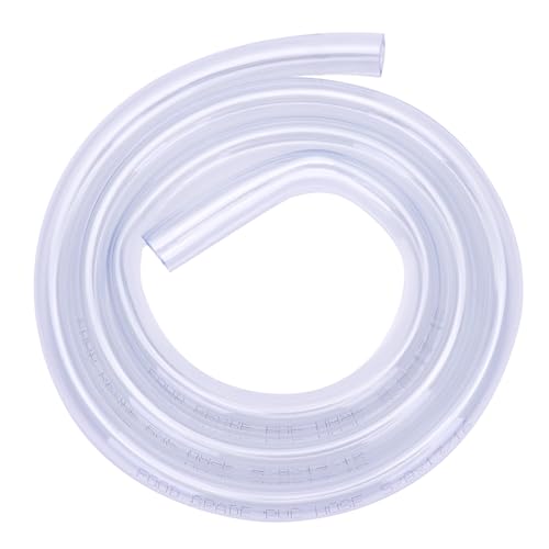 DERNORD PVC Tubing 5/8"ID X 13/16"OD Flexible Clear Vinyl Hose 5 Feet for Food Grade