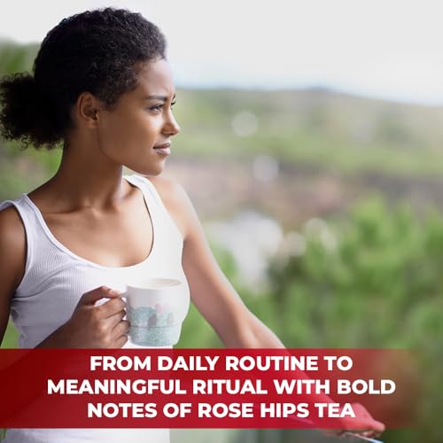 Image of 100 Bags Rosehips Tea Dried Rose Hips Crushed (Roza Cinamomea) - 100 Count 1.5 g Tea Bags Rosehip Berries