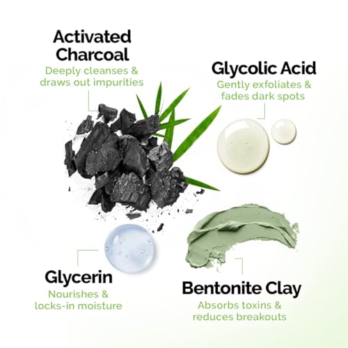 Image of Mamaearth Charcoal Purifying Face Pack with Activated Charcoal & Glycolic Acid for Skin Detoxification Natural, DIY-like Texture | Detoxifies Skin | Crafted with Nature's Best Ingredients | Free From Harmful Chemicals