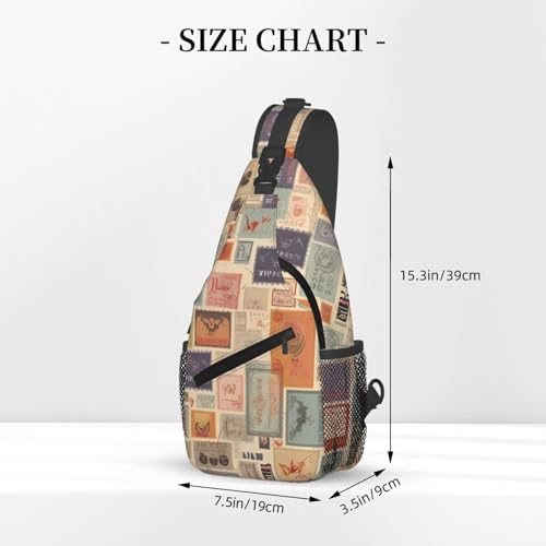 Bolsa cruzada de pecho para hombre, mochila diagonal miniatura 3