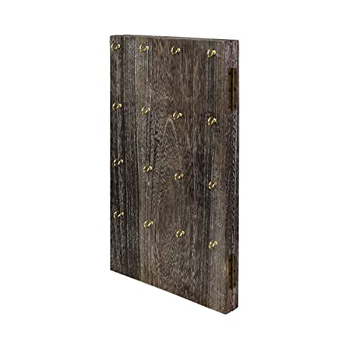 Mooca Wooden Foldable Panel Jewelry Display Stand, With 32 Hooks For Store, Earring Card & Keychain Display, Coffee Color, Unfolded Size:18.3" W X 0.6" D X 16" H #TOP2