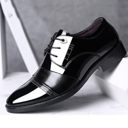 Mens Business Cap Toe Derbby Shoes Mens Dress Formal Shoes with Low Heel Comfortable Dating Shoe for Men Arch Support Walking Leather Shoe Low Top Lace up Leather Footwear4