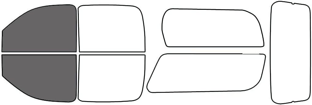 Rvinyl Window Tint Kit Compatible with Chevrolet Suburban 2007-2014 - Black 35% - Single Ply No Bubble Film - Do it Yourself Vehicle Front Precut Kit