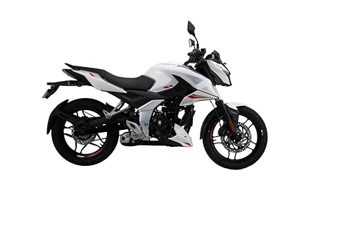 Image of Bajaj Pulsar N160 Twin Disc Single Channel Single Seat Motorcycle /Motorbike - Pearl Metallic White - Ex-Showroom