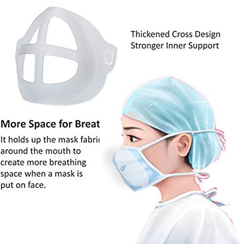 3D Bracket, Inner Support Bracket , Lipstick Protection Stand- Mouth and Nose Protection Lipstick Increase Breathing Space Help Breathe Smoothly (5pack)