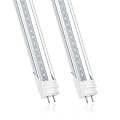 CNSUNWAY 4FT LED Tube Lights (2 Pack) - 18W, 2400LM 6000K Daylight, Type A+B Plug & Play/Ballast Bypass, Single/Double-End Power, T8/T10/T12 Replacement for Garage Warehouse Lighting, Clear