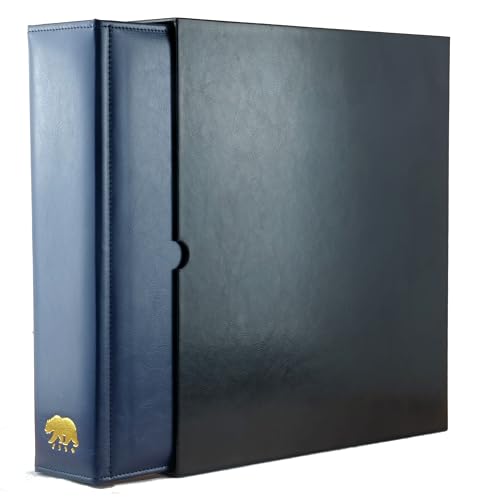 Ursae Minoris Estate Library Deluxe 4 Q-Ring Large Format Binder for Up to 400 Modern US, Canada, Me