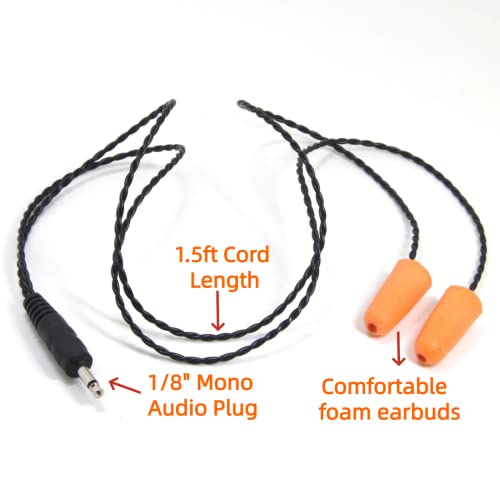 Écouteurs de radios de course mono réduction bruit oreillette mousse intercom 0.3cm - 2