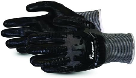 S13BFNVB/L Dexterity Impact-Resistant Foam Nitrile-Dipped Work Gloves, Size Large