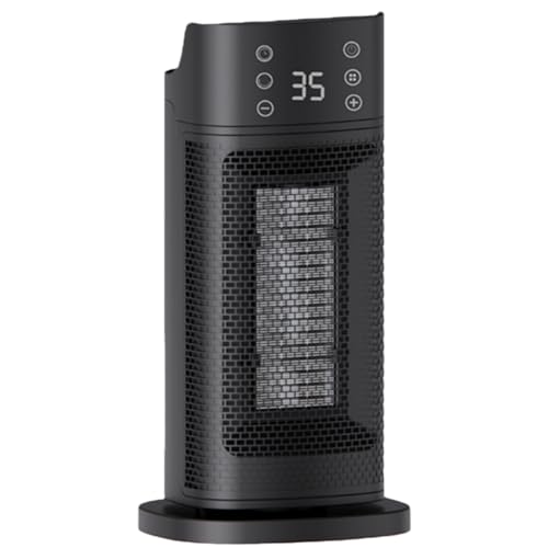 Kizare �Z���~�b�N�t�@���q�[�^�[ �������� �ȃG�l �啗�� 1200W 3�i�K�̉��x�ݒ� �ᑛ�� �g�[�@�\ �ȃG�l LED�f�B�X�v���C �ϊ��� 12���ԃ^�C�}�[ �Q�� ���� �g�C�� �E�ߏ� �I�t�B�X�ȂǂɍœK�ł� (�u���b�N,21*18.6*43cm