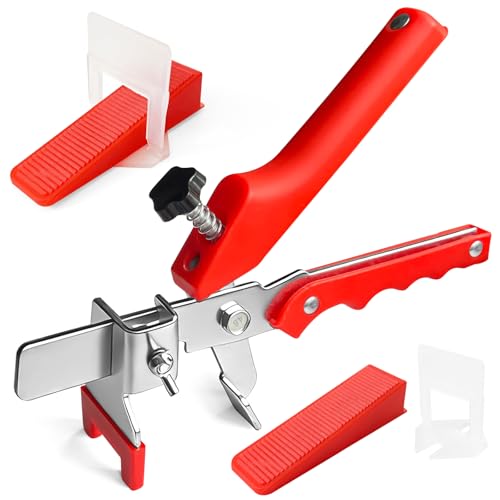 601 PCS Tile Leveling System 2 mm 500 PCS Tile Spacers & 100 PCS Tile Level Reusable Wedge with 1 Levelling Pliers Tile Levelling Kit for Professional & DIY Floor Wall Stone Tile Installation