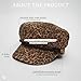 Funky Junque Leopard Newsboy Hat for Women – Trendy Greek Fisherman Cap, Classic Baker Boy Newsies Hat, Animal Print Ladies Fashion Cap - Leopard