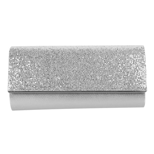 Sac de soirée argenté et pochette d'embrayage femme pour mariage