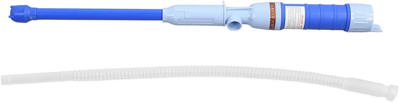 Cordless Fluid Extractor Pump Durable Electric Liquid Transfer Pump for Gasoline Fuel with 16" Hose, Battery Powered for Convenient Use Anytime for Workshop Garage (Blue)