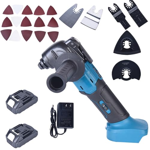 Multiherramienta oscilante de 20000 rpm, herramienta eléctrica inalámbrica de corte para carpintería, decoración del hogar para batería de 18 V