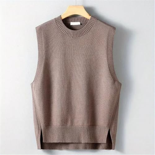 Men's Loose Fit Casual Waistcoat Knitted Vest Sleeveless Cable Knit Sweaters Pullover4