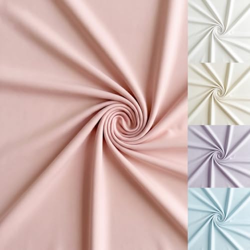Q&J Fabric Co. 1 Yard Cooling Sun Protection Spandex Fabric 90% Polyester 10% Spandex 69 Inch Wide Dusty Pink UPF 30+ 4 Way Stretch Fabric by the Yard for Sewing Clothes Activewear and Dresses