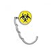 DIYthinker Yellow Dangerous Chemical Toxic Radiation Symbol Table Hook Decorative Clasp Extension Foldable Hanger