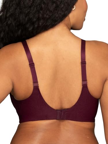 Vanity Fair Women's No Underwire Effortless Bra, Soft Wireless Support and Memory Foam Cups, S-3XL, Plus Size, Plum All Over Lace, Medium - image 3