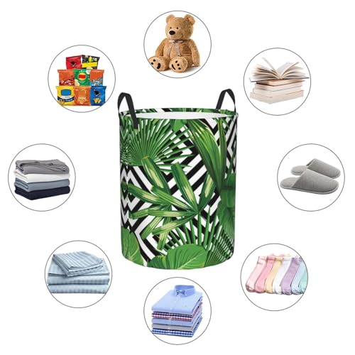 Panier à linge et couvertures de salon imprimé tropical durable
