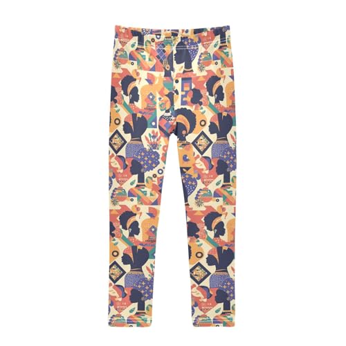 KLL Beautiful African Woman Toddler Girls' Leggings Stretch High Waisted Lounge Pants Sports
