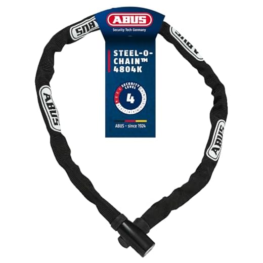 ABUS 563461 Kettenschloss 1500 Web - Fahrradschloss aus Spezialstahl - ABUS-Sicherheitslevel 3 - 110 cm - Schwarz 9 ABUS 724886 Kettenschloss Steel-O-Chain 4804K - Fahrradschloss aus Spezialstahl - ABUS-Sicherheitslevel 4 - 110 cm - Schwarz