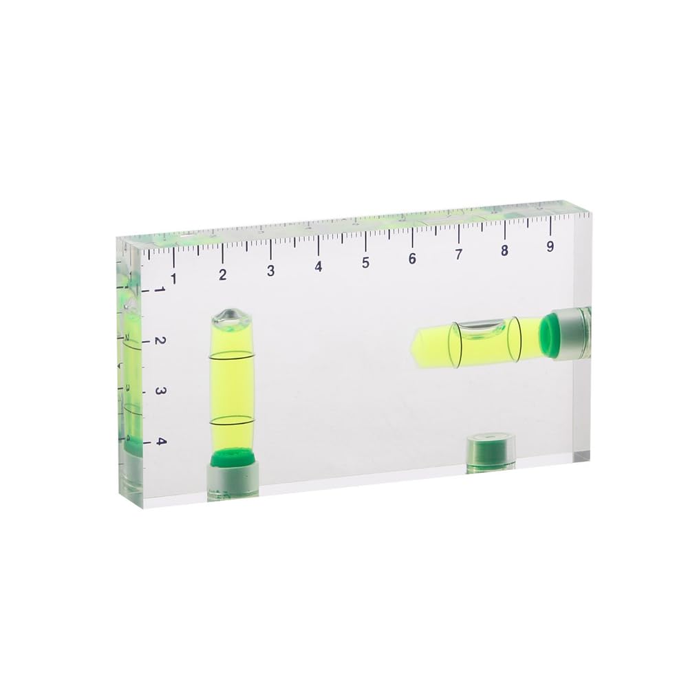 Muiltvoe Transparent Two Direction Magnetic Level Bubble Mini Level Tool for Accurate Measurements Ideal for Carpentry DIY Projects Home Improvement