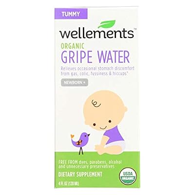 2 Pack Of Wellements Organic Gripe Water For Tummy, 4 Fl Oz (Packaging May Vary)