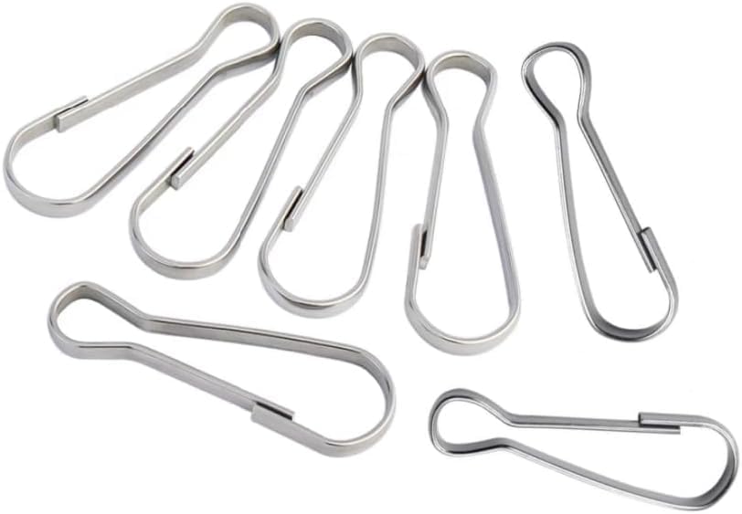 Stainless Steel Lanyard Snap Hooks 1"(25mm) 200pcs, Rust-Proof Spring Hooks Purse Clip for Lanyard Clasp Zipper Pull ID Card Name Tag Badges Key Chain Keyring DIY Craft - Image 5