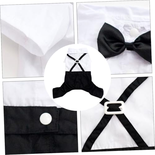 Disfraz formal para perro XXL con pajarita y tirantes miniatura 5