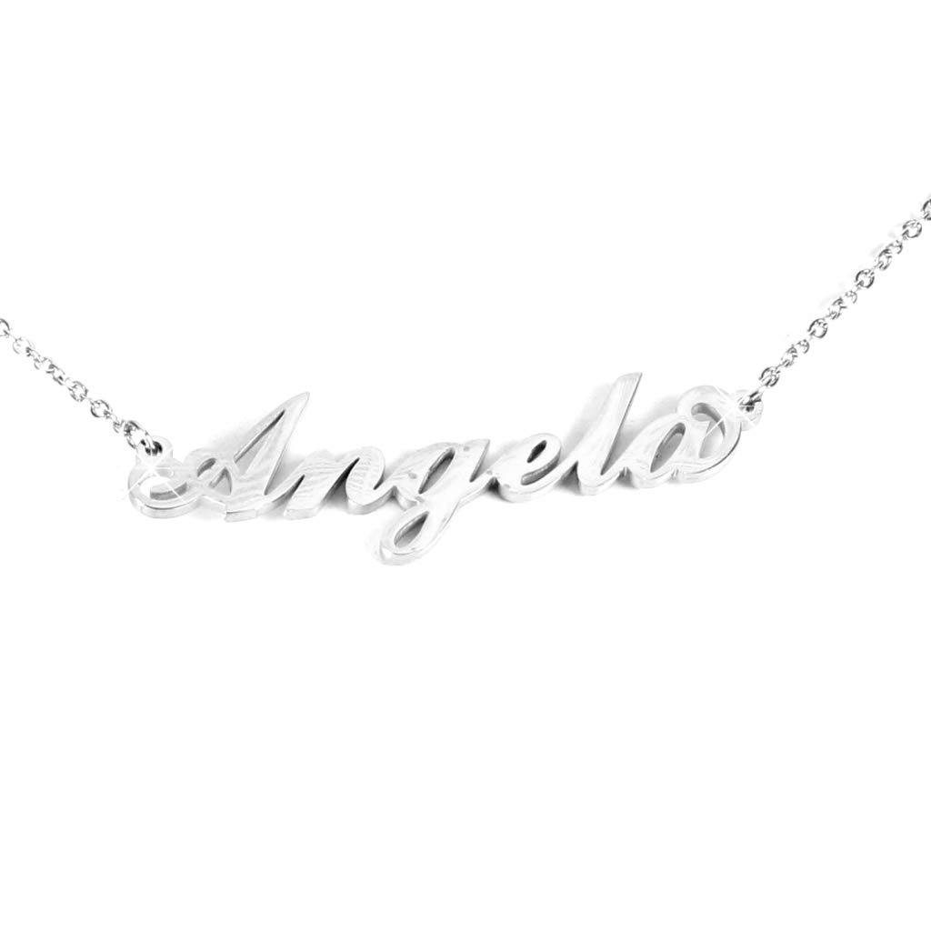 Flowers Collana Vari Nomi in Acciaio lucidissimo. Girocollo Collana con Nome Donna per Essere Sempre al Top. Scegli Il Tuo per Un Ottima Idea Regalo