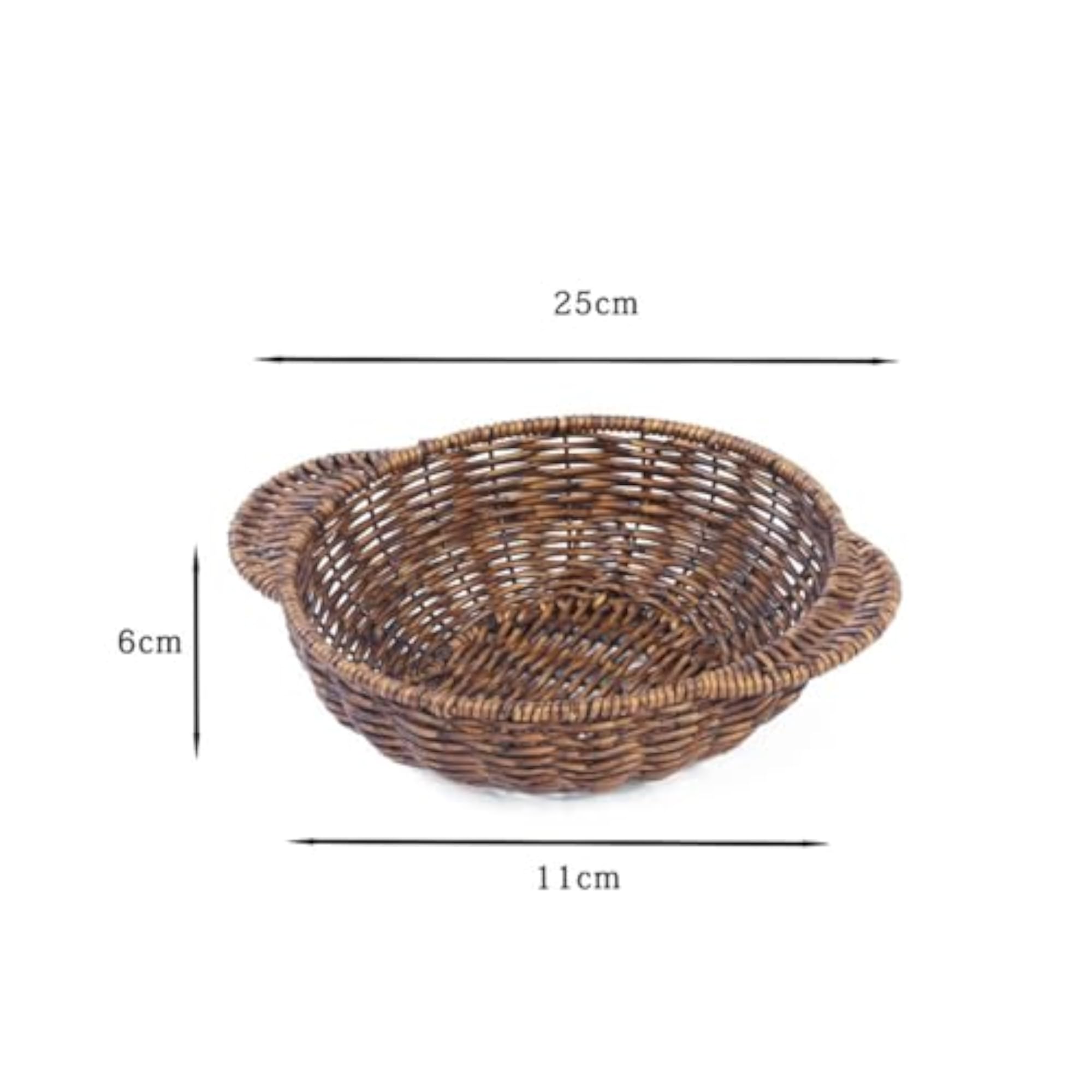 Multifunctional Double Ear Woven Bread Basket, Easy Carry
