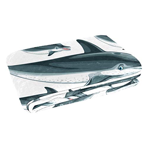 Couverture douce et chaude avec imprimé dauphins lit pique-nique - 3