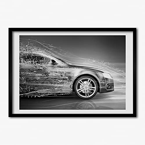 Affiche 70x50 cm tableau peinture decorative Tulup avec cadre photo MDF moderne de voiture