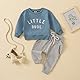 WYSUMMER Baby Boy Kleidung Set Kleinkind Kleidung Set Brief Print Pullover Sweatshirt Hosen Outfits Baby Trainingsanzug Langarm T-Shirt und Hosen Kleine Kinder (Schatz Blau, 0-6 Monate/70cm(27.56in))