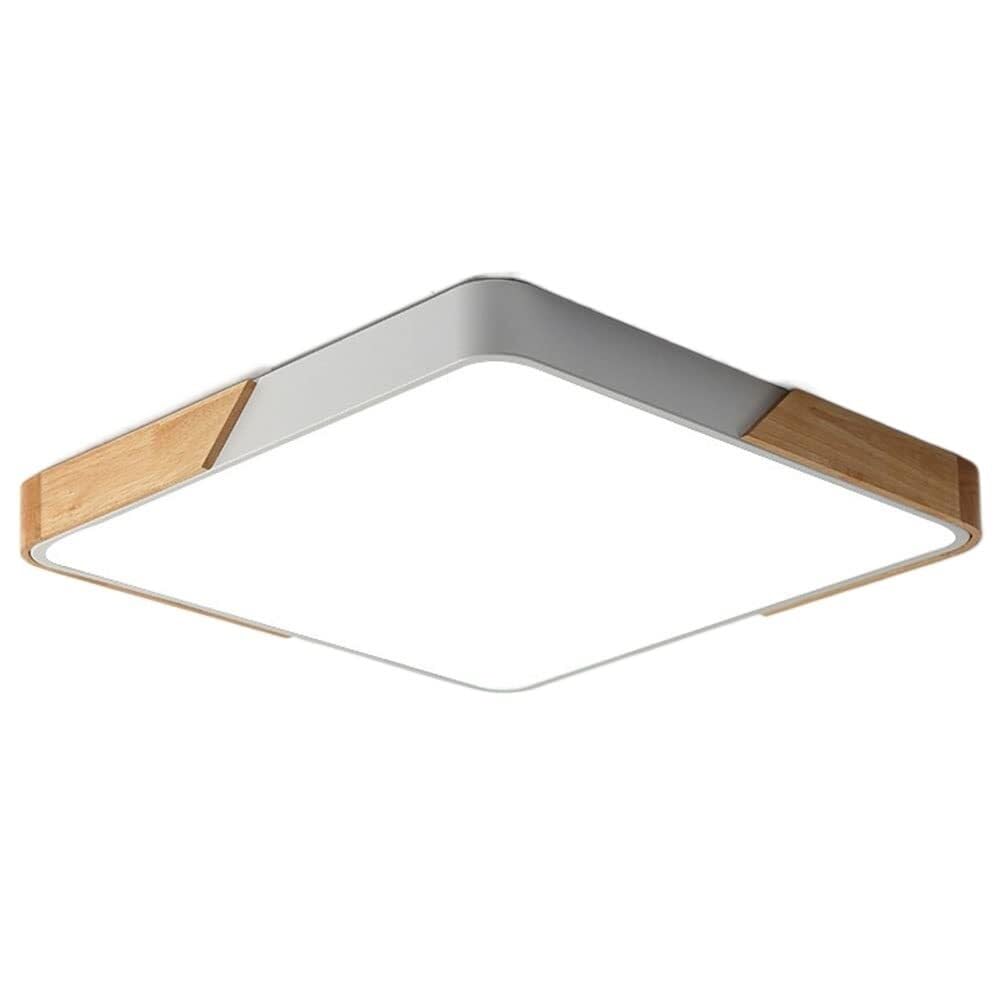 Plafonnier LED dimmable pour salon moderne luminaire rectangle noir 65cm