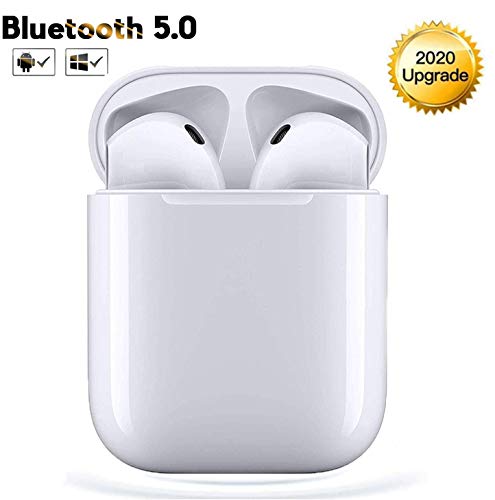 Bluetooth 5.0 Headphones EarbudsNoise Canceling Fast Charging IPX5 Waterproof Earphones in-Ear Built-in Mic 3D Sound Headsets with Deep Bass for iPhone/Android/Samsung/Air-pods Pro