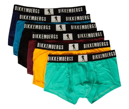 men's boxer shorts, 6-pack, visible elastic, stretch cotton, item: BKK42UTR17SX