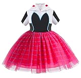 GELVSI Superhero Costume for Girls,TuTu Princess dress for Kids, Toddler Dress Up Birthday Party Christmas Halloween (red, M)