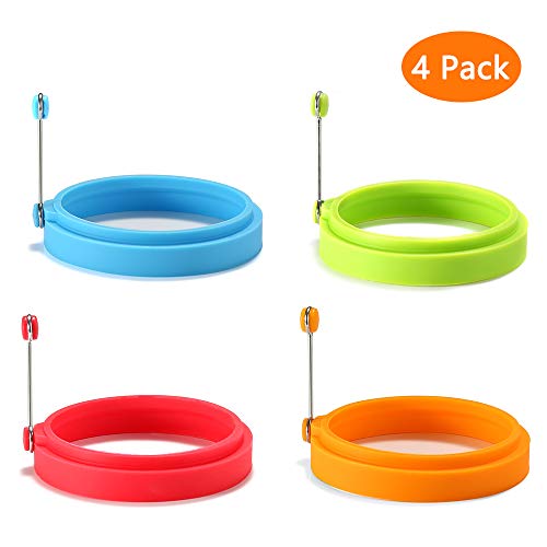 Egg Ring, McoMce Multicolored Silicone Ring Eggs, Non Stick Silicone Ring for Eggs