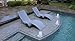 Global Pool Products 2 Lounge Chairs with Connecting Table - Outdoor Chaise Lounge - Patio Lounge Chair with Table for All Pool Types - White