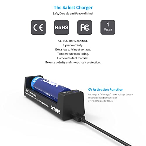 Xtar Mc1 Plus 3.6/3.7V Liion Battery Charger For 10440 14500 18350 18650 20700 26650 25500 #TOP3