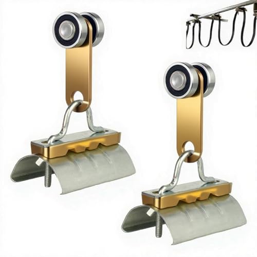 BiJun 2 Wheel Trolley Assembly Roller Cable Trolley System, Silent Unistrut Trolley Roller Two Bearing Trolley Assembly for Use with 1-5/8