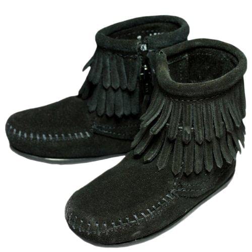 フートン ミネトンカ] Double Fringe Side Zip Boots ダブルフリンジサイド