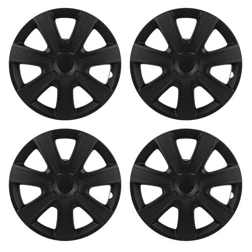 SCITOO Black Hubcaps Set of 13-Inch can be Easily Installed on Car Truck SUV,Suitable for a Variety of Models,Beautiful and Rust-Proof,Included 4pcs