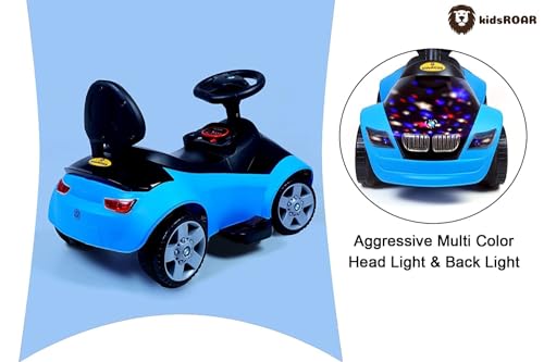 kidsROAR Kids car Battery Operated with USB & Bluetooth Support Music System | Electric Car for Kids Foot Accelerator | Without Remote Control | for 1 Year to 5 Year Kids | Best Gifting Item (Blue) - Image 3